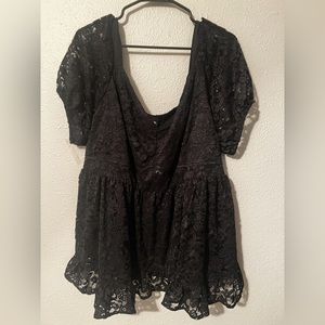 Torrid Lace Short Sleeve Blouse